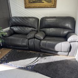 Leather Recliner Couch