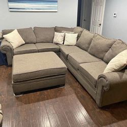 Sofa Couch Sectional W/ Ottoman Free Delivery 