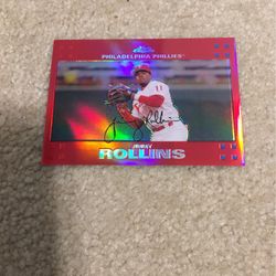 2007 Topps Chrome Jimmy Rollins Red Refractor /99- Philadelphia Phillies 