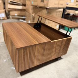 Wooden Liftable Coffee Table, Brown Walnut  $120 