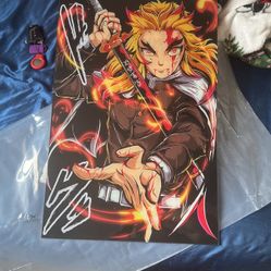 Anime glass Painting Rengoku