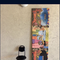 One New Huge Art Print In Light Weight Metallic Aluminum Frame