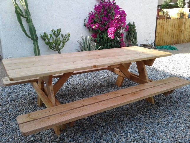 Wooden Garden And Picnic Tables.