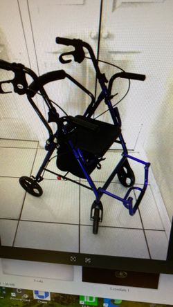 4 wheel walker transport chair combo, seat and basket