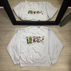 Vintage / Y2K Humor Embroidered All Eyes On Me Crewneck / Sweatshirt 