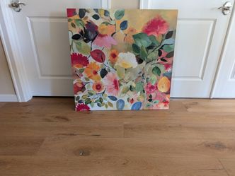 Large floral canvas print 36 x 36