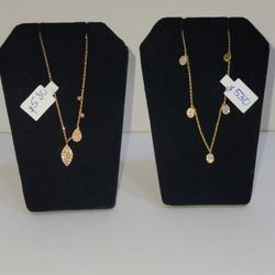 Rose Gold Necklace & Yellow Gold Necklace