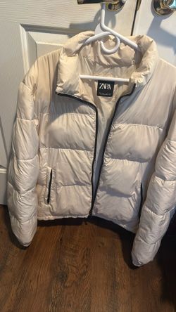 Chamarra Crema Zara Size L