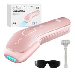 INIA HAUTE Pro Laser Hair Removal with Ice-Cooling Care for Women and Men Painless at-Home, IPL Hair Remover for Coarse Hair, in Bikini All Body Areas