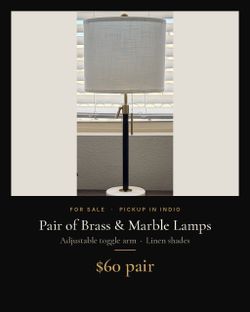 Lamp pair brass toggle