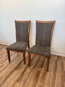 Pair of Upholstered Dining Chairs – $50