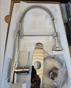 New Chrome Spring Kitchen Faucet.I have other styles available .  Look at my profile