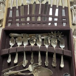 44 Pieces Victorian Silver Ware