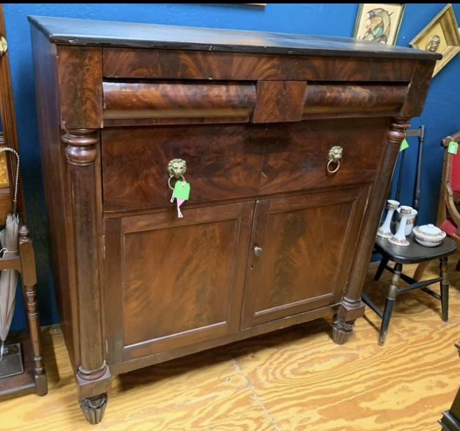 Antique Empire Buffet Cabinet