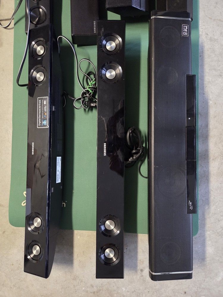 6 Soundbars Total Lot, LG, Samsung, Sony