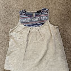 Embroidered Neckline Blouse