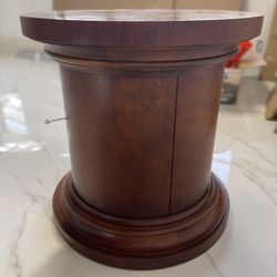 Stunning Solid Mahogany Ralph Lauren Polo Drum Side Lamp Wine Table Cupboard