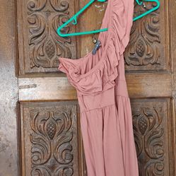 Free One Shoulder Mauve Dress women's Large