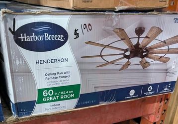 60in Ceiling Fan with Remote Control - Henderson