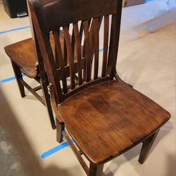 Pair Solid Wood Bankers Chairs-price For Both
