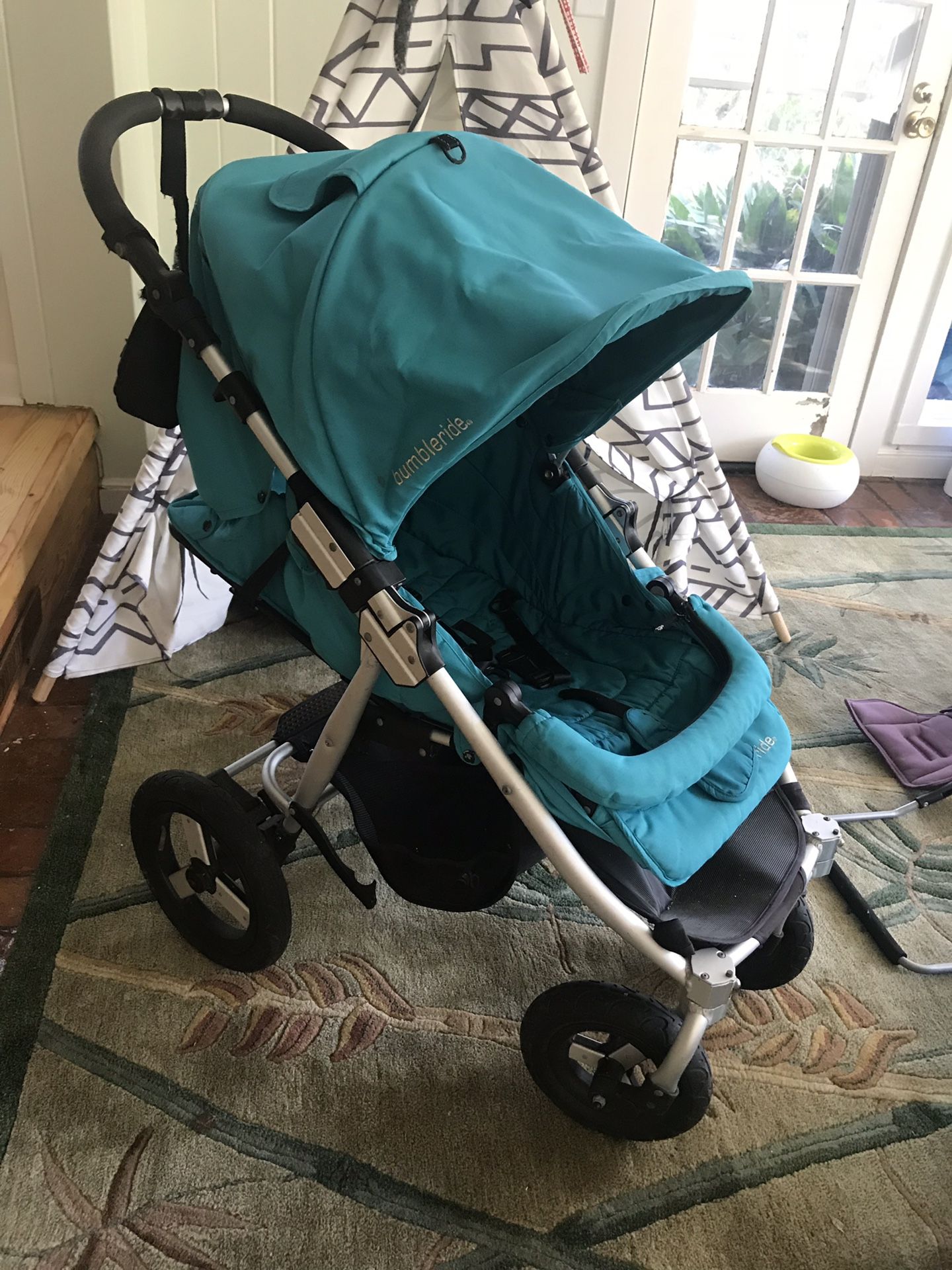 Stroller, tuddler board, car seat, bassinet.