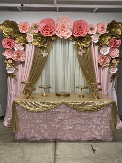 Paperflower decor, party decorations, paper flowers, balloons decor