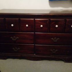 Women's Dresser With Mirror And Man's Dresser. 
