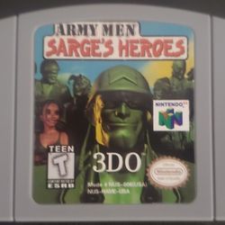 Army Men Sarge's Heroes Nintendo 64 Video Game Cartridge N64