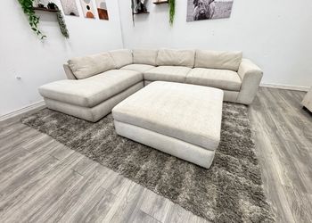 Cream Sectional Couch - Free Delivery