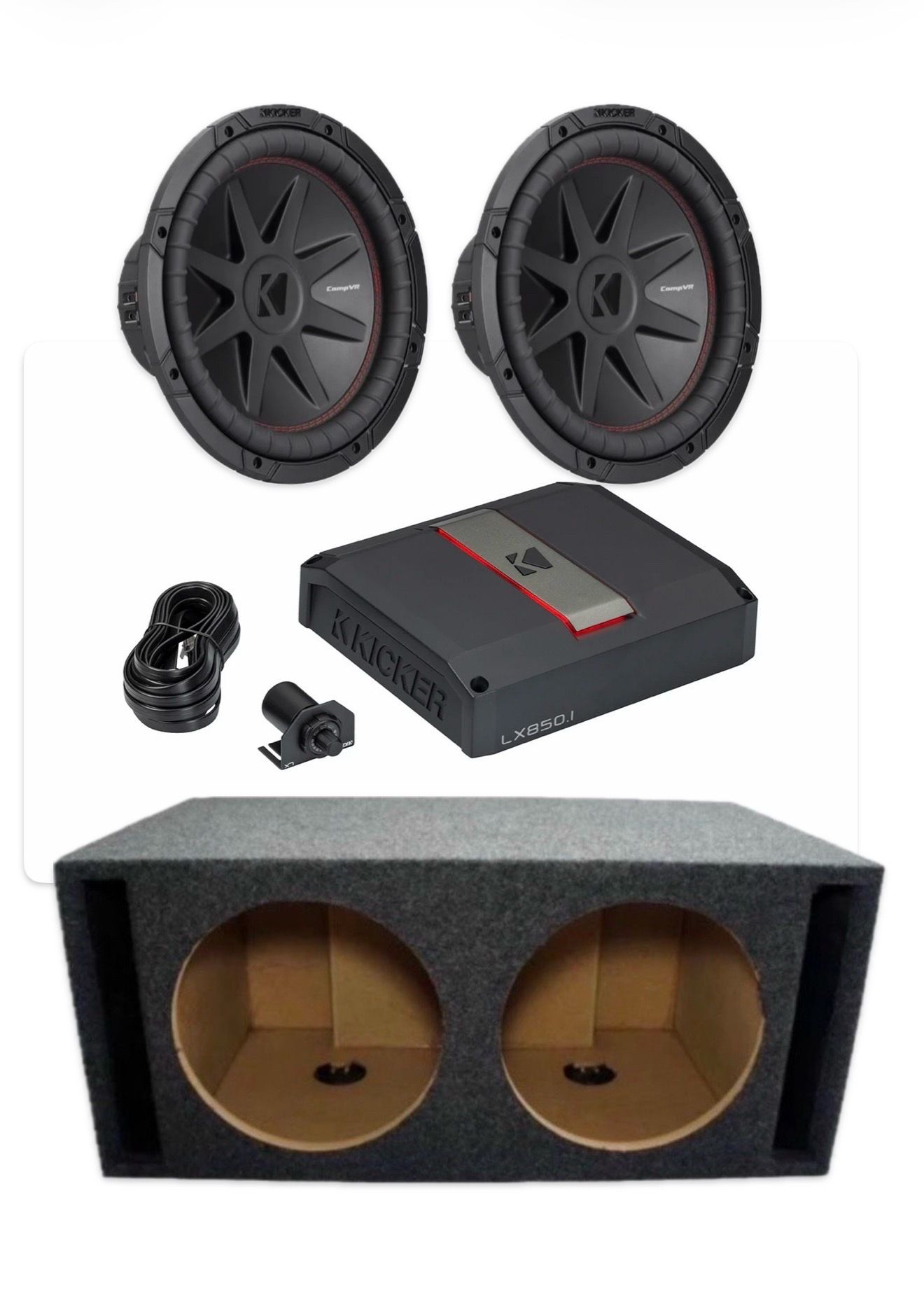 NEW FULL BASS PACKAGE KICKER CVR 12” installed