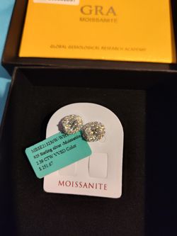 Moissanite 2.39Ctw Sterling Silver Earrings 