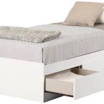 Twins Size Bed With 4 Drawers