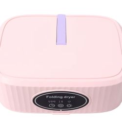 aqxreight Electric Portable Clothes Dryer, for Apartment, Dorm, RV, Light Clothes, Underwear, Baby Clothes, Quickly Drying, Timer (Roseate)