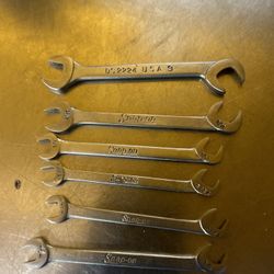 Snap On 6-piece DS-series 4-way Angle Open-End Midget Ignition Wrench Set