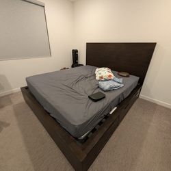 Living Spaces King Mattress And Bed Frame