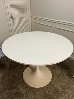 White dining table