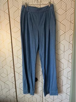 Draper James High-Waisted Chambray Trousers – Size 6