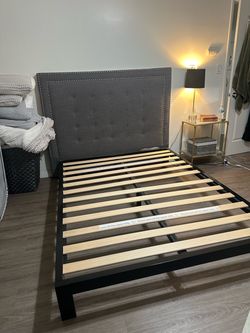 Queen size bed -metal frame and headboard