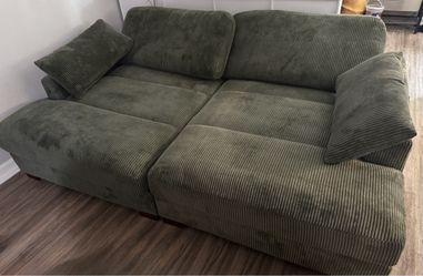 Green Corduroy couch