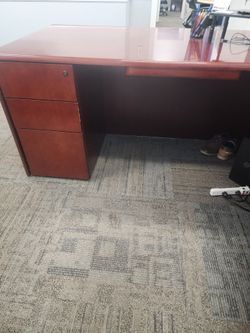 Wooden office desk