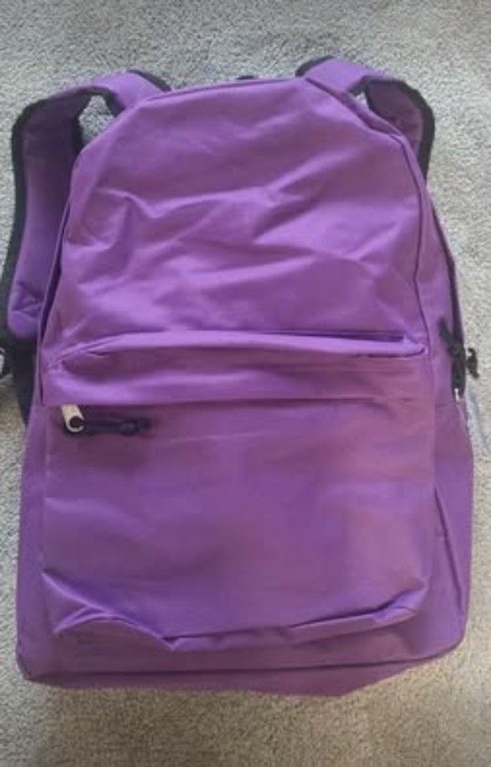 K-cliffs Purple backpack, large dividers inside abd one outside$20