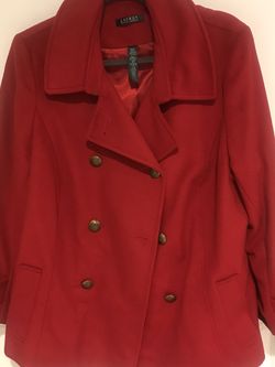 Ralph Lauren Red Coat Size 18