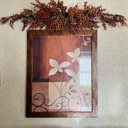 Art Picture is 31X25 With Flower Arrangement 