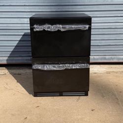 New!! Nipus 23.42 in. 250 Plus Cans Dual Zone Beverage Refrigerator 2-Drawer Built-in Beverage Cooler in Black Stainless Steel 