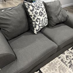 Dark Gray Fabric Sofa 