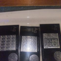 Three Individual Breakaway, Silver Bars, And Credit Card Form Gram Each