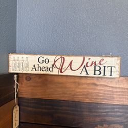 Wine Wood Sign 