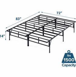 Sleep Master Do-It-Yourself Smart Platform Metal Bed Frame – California King