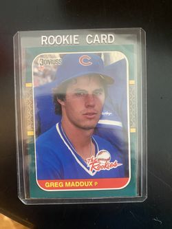 1987 DONRUSS THE ROOKIES #52 GREG MADDUX ROOKIE CARD | Great Centering HOF Cubs 