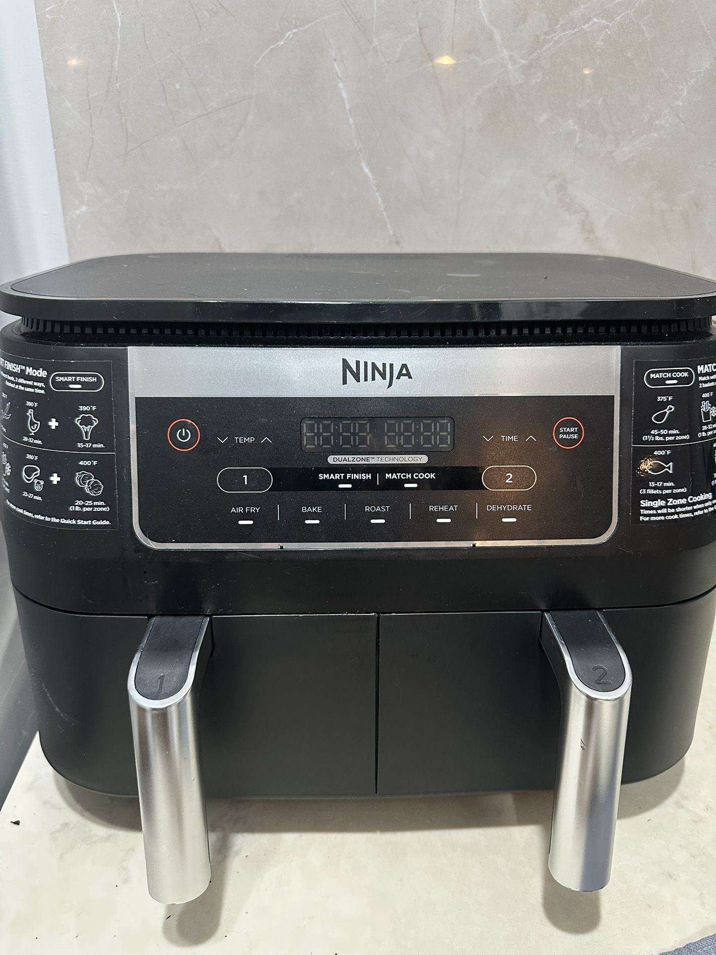 Ninja Foodi Dual Basket Air Fryer 6qt, 5in1, Stainless Steel for